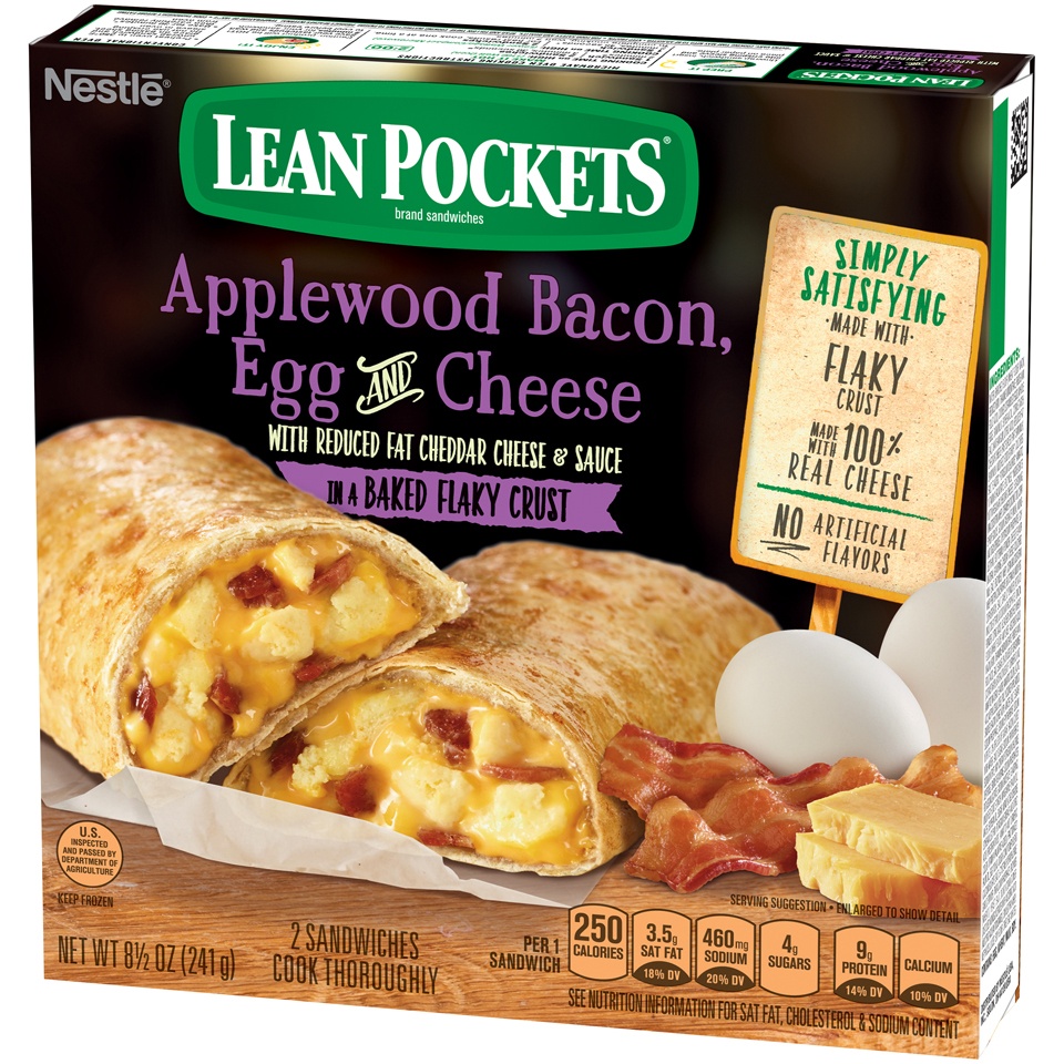 slide 4 of 9, Lean Pockets Applewood Bacon, Egg & Cheese, 2 ct; 9 oz