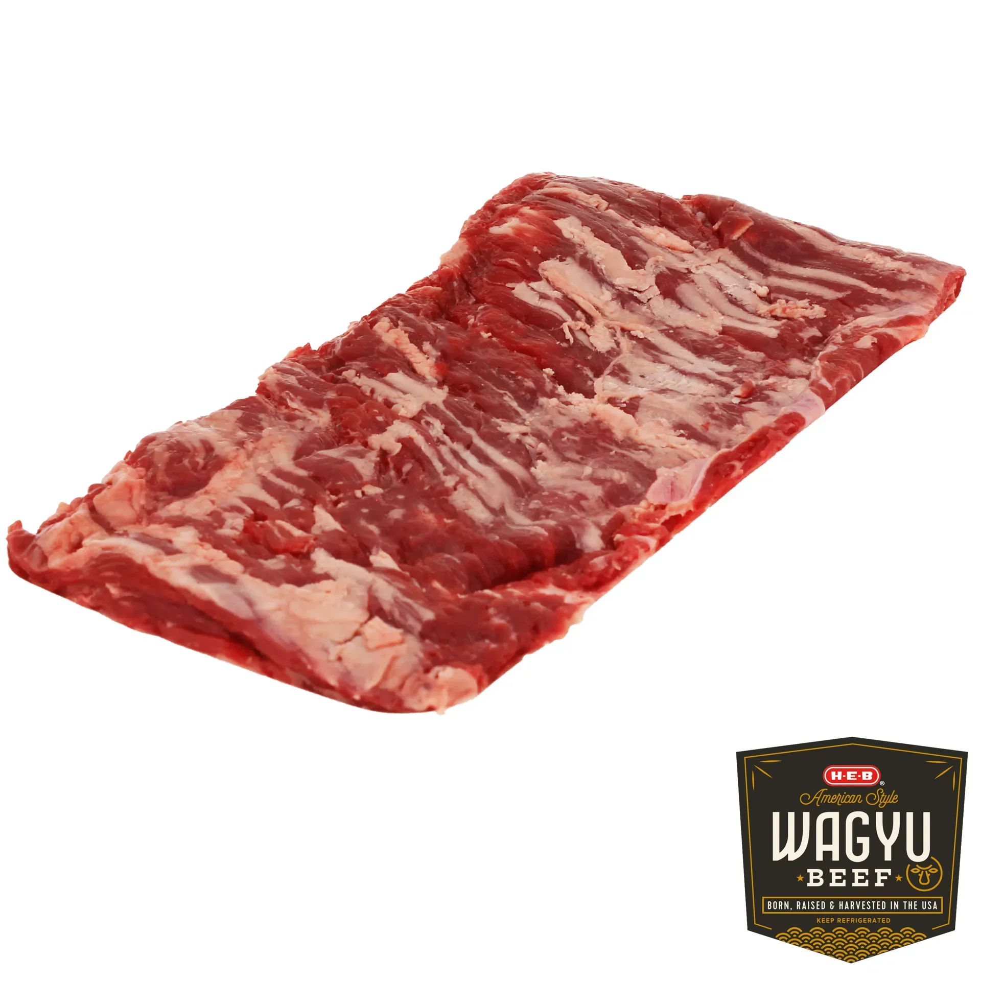 slide 1 of 1, H-E-B American Style Wagyu Beef Inside Skirt Steak, 1 ct