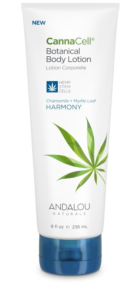 slide 1 of 1, Andalou Naturals CannaCell Harmony Chamomile + Myrtle Leaf Botanical Body Lotion, 8 oz