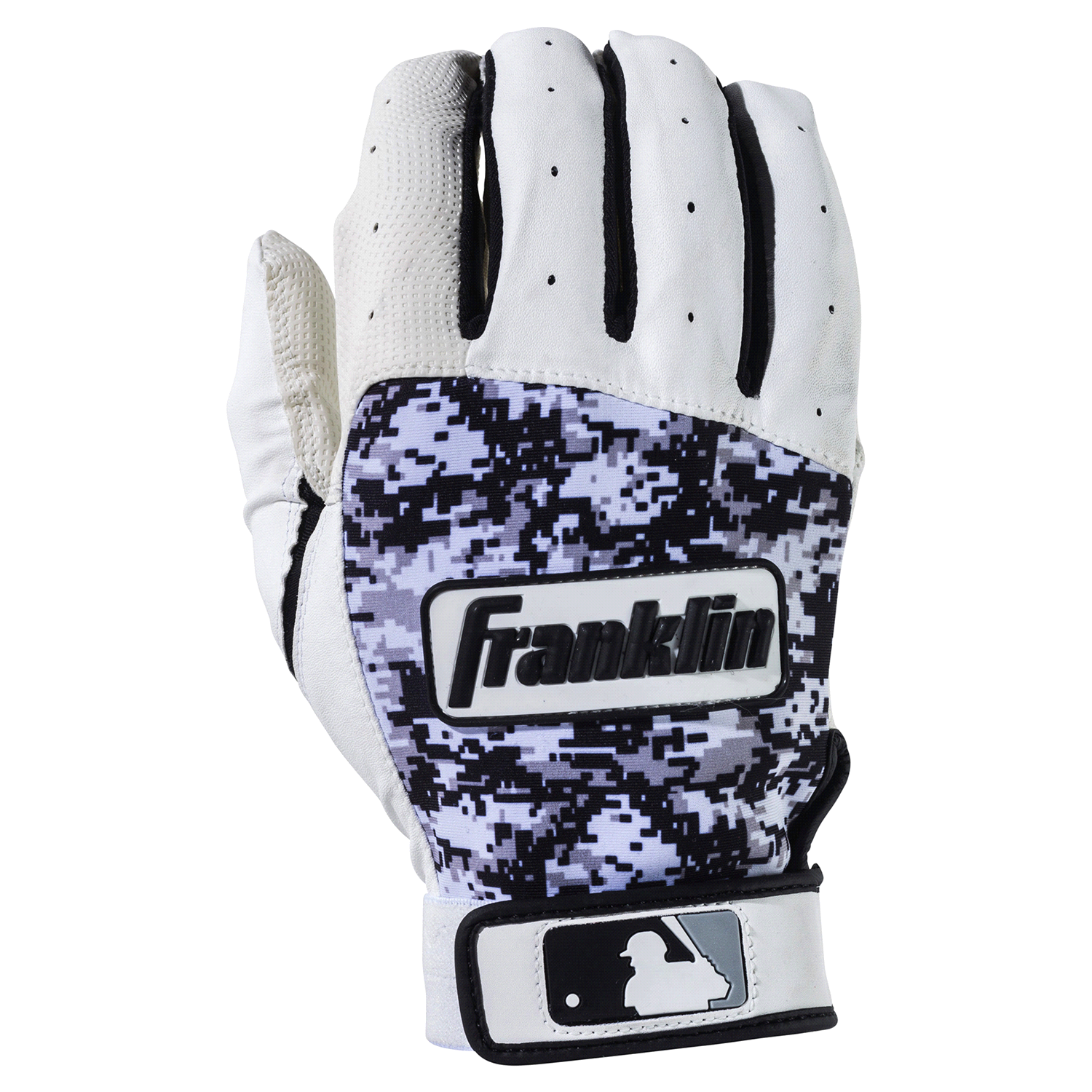 slide 1 of 2, Franklin Digitek Batting Glove Gray/White/Black Digi Youth Medium, 1 ct