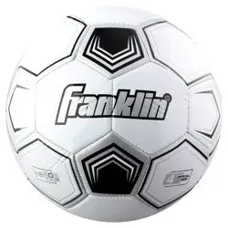 Franklin Sports Competition 100 Soccer Ball, Size 4, Black and White