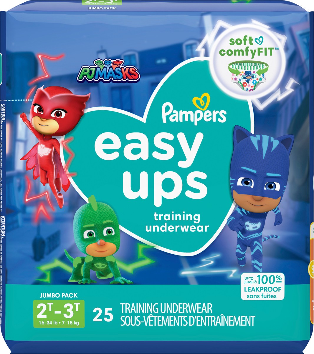 slide 3 of 4, Pampers Easy Ups Training Underwear Boys Size 4 2T-3T 25 Count&nbsp;, 25 ct
