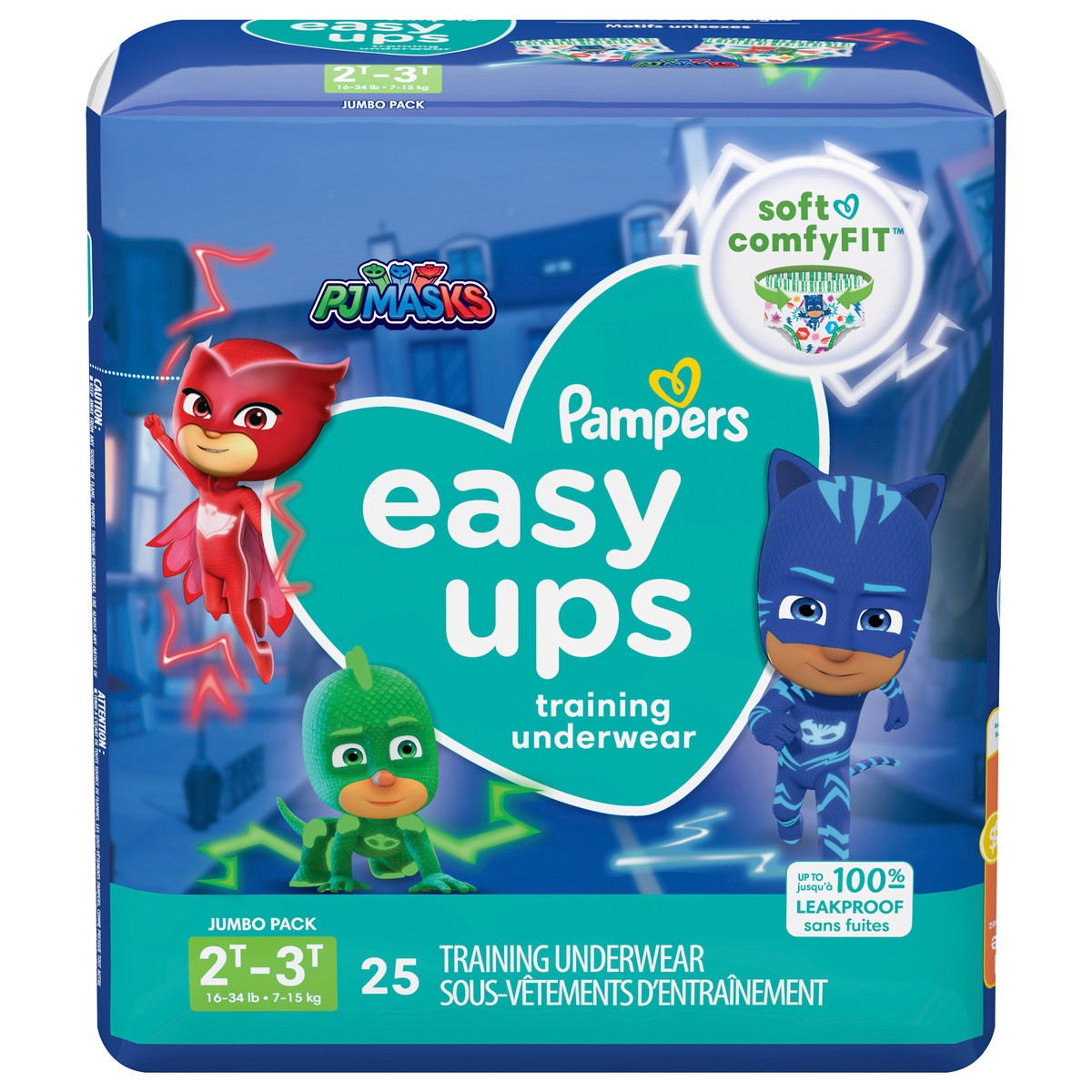 slide 1 of 4, Pampers Easy Ups Training Underwear Boys Size 4 2T-3T 25 Count&nbsp;, 25 ct