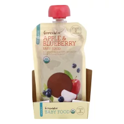 GreenWise Organic Baby Food, Apple & Blueberry, Stage 2