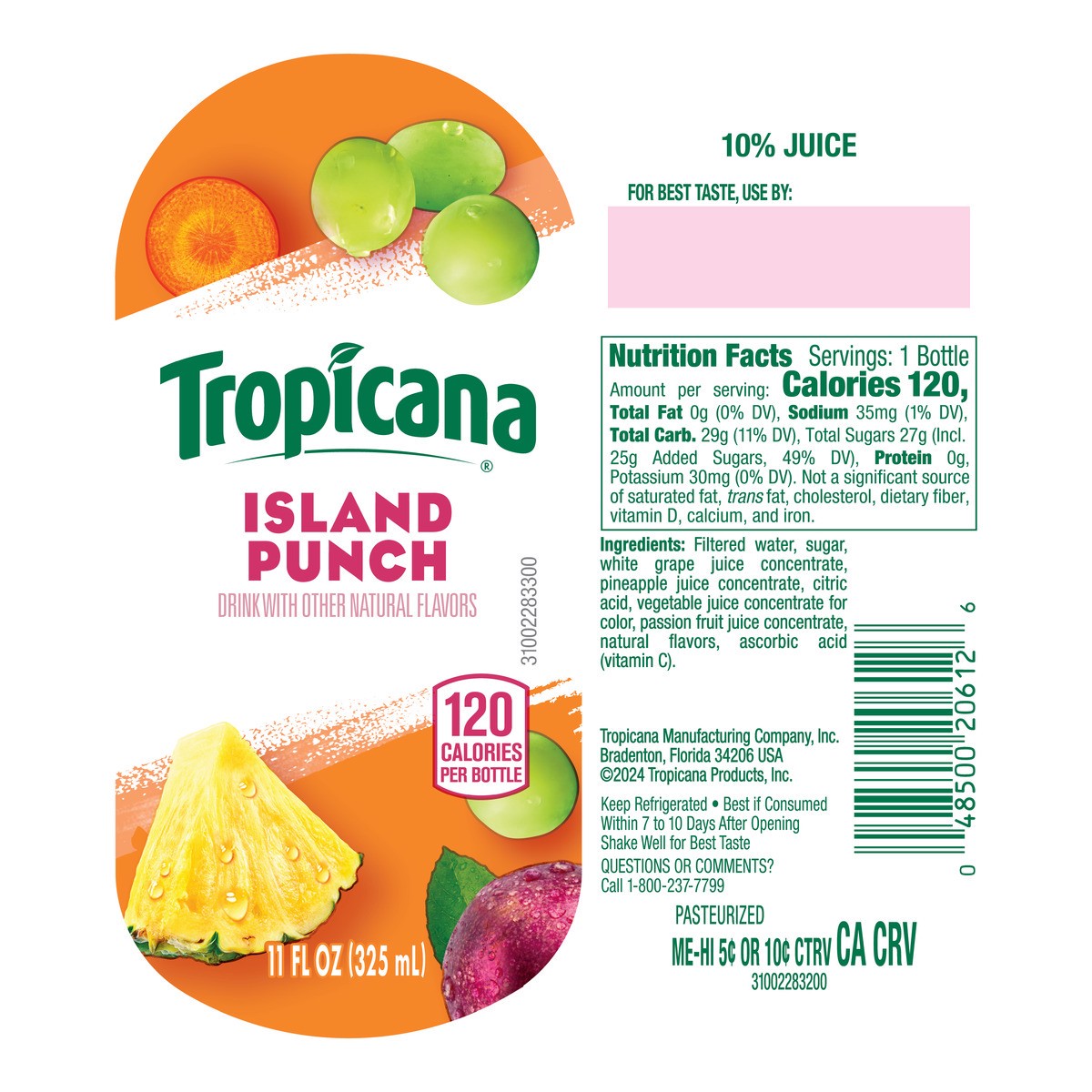 slide 3 of 13, Tropi Pure Prem Island Punch, 11 oz