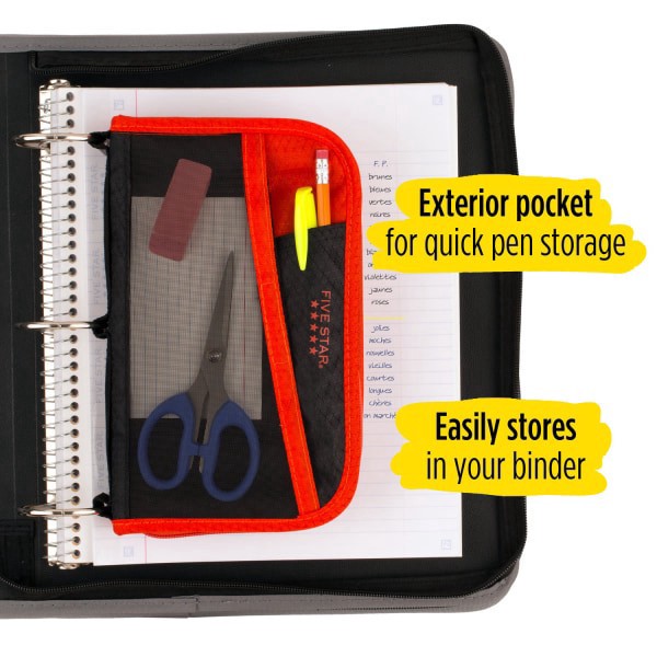 slide 7 of 8, Five Star Multi-pocket Organizational Pouch, 6.5 in x 9.5 in