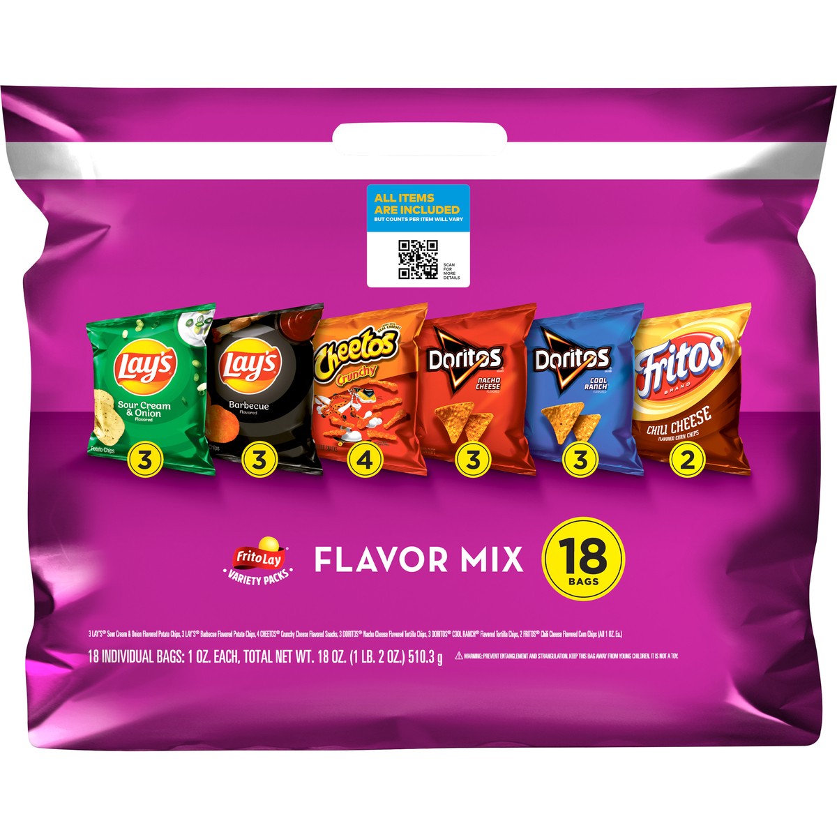 slide 7 of 7, Frito-Lay Flavor Mix, Variety Packs, 18 ct