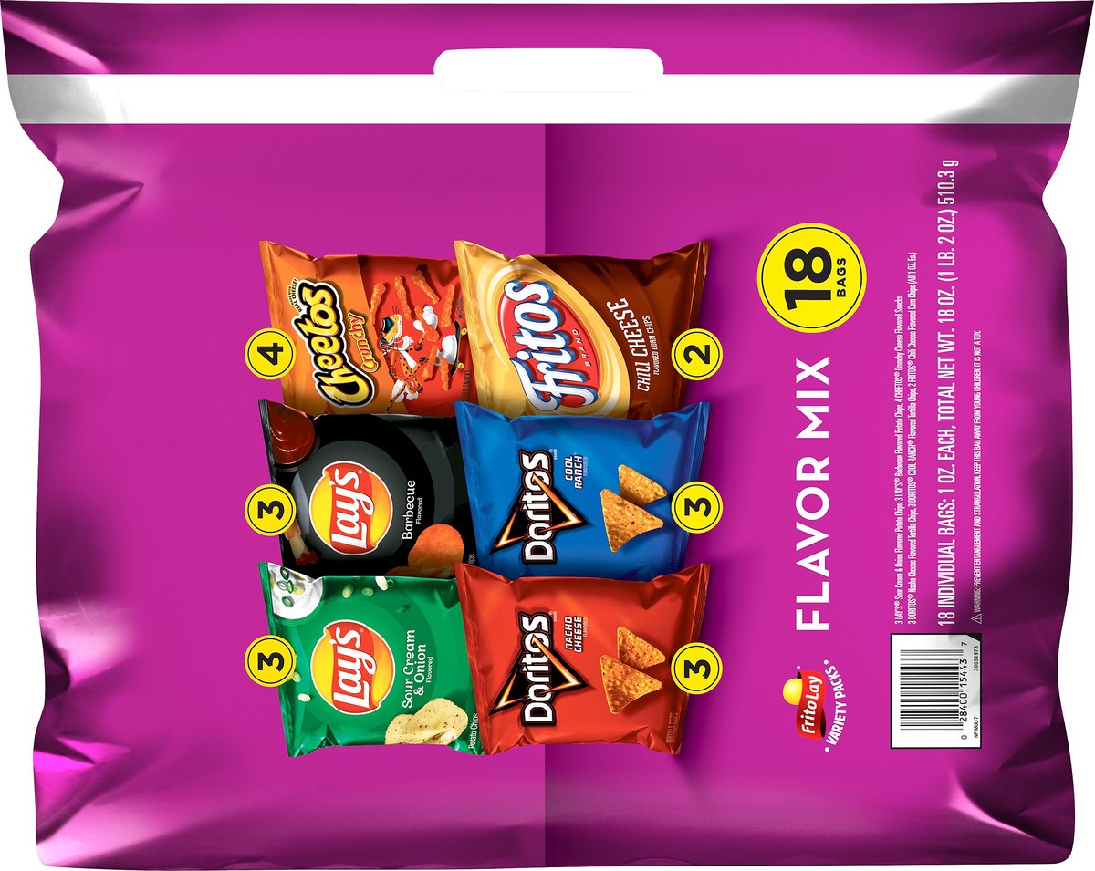 slide 3 of 7, Frito-Lay Flavor Mix, Variety Packs, 18 ct