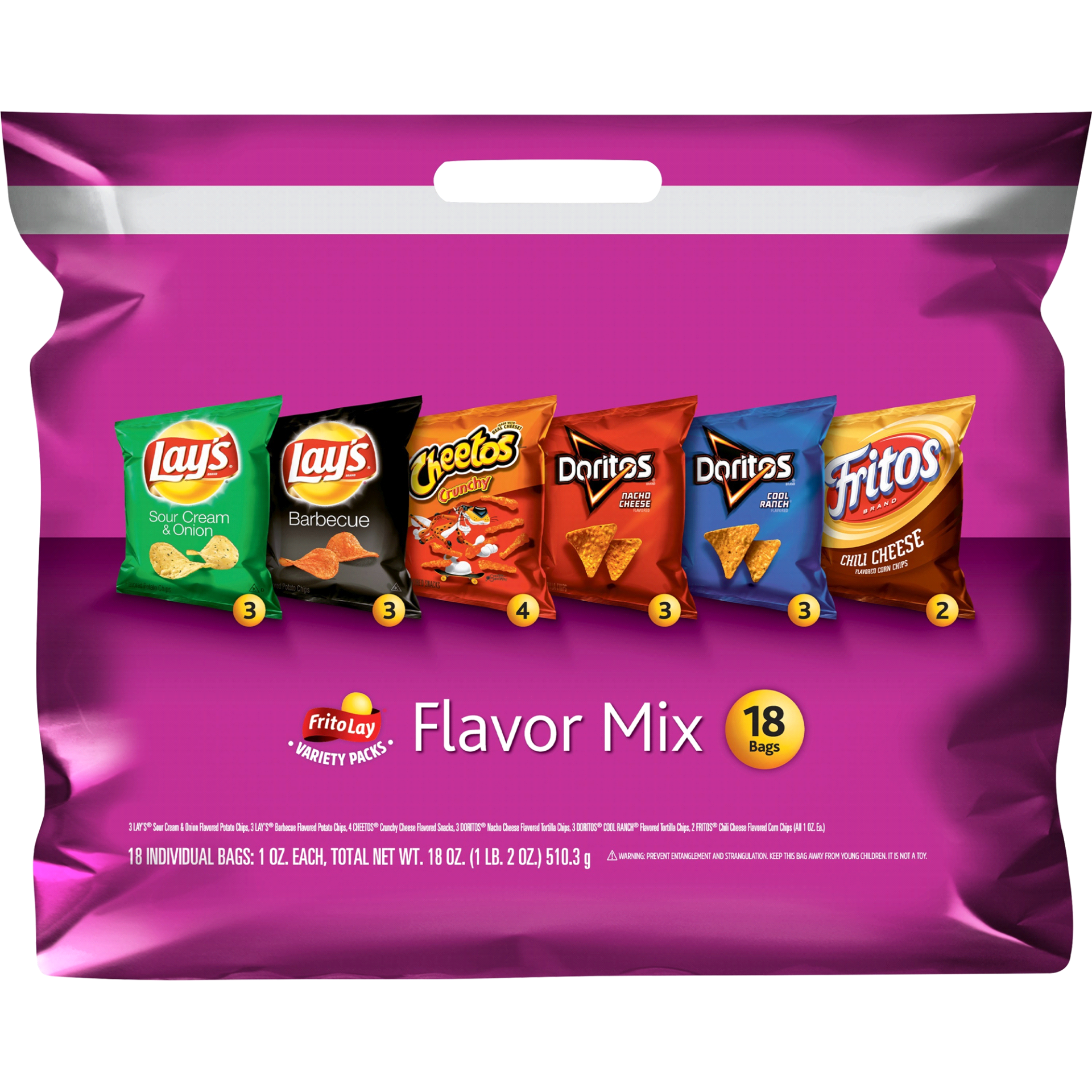 slide 1 of 7, Frito-Lay Flavor Mix Snacks Variety Pack, 18 ct; 1 oz