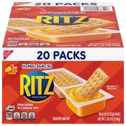 Handi-Snacks RITZ Crackers 'N Cheesy Dip Snack Packs, 20 Snack Packs