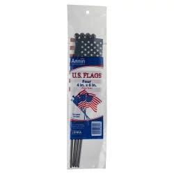 Annin 4" X 6" Poly-Cotton Us Stick Flag