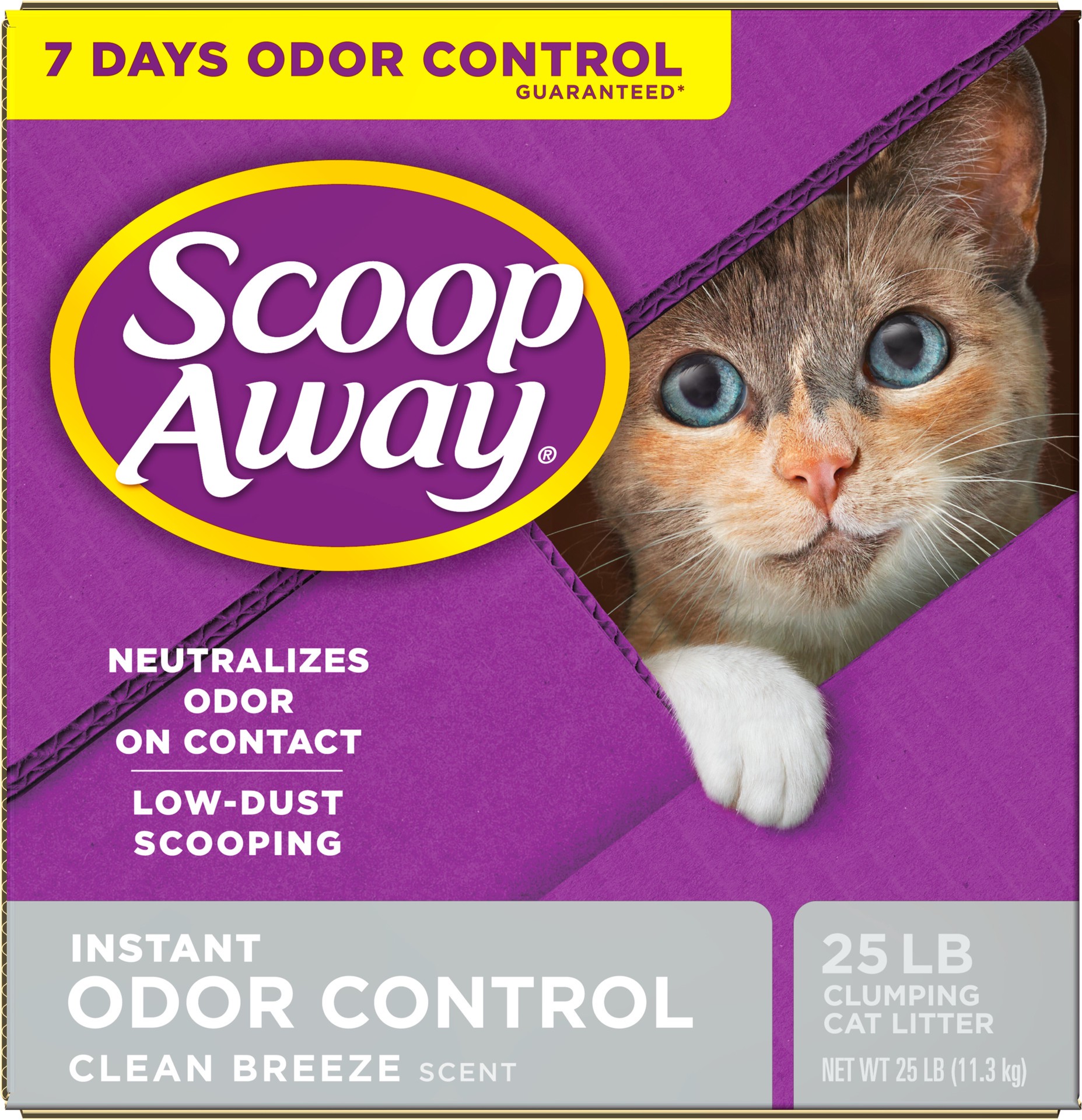 slide 5 of 5, Scoop Away Extra Strength Scented Cat Litter, 25 lb