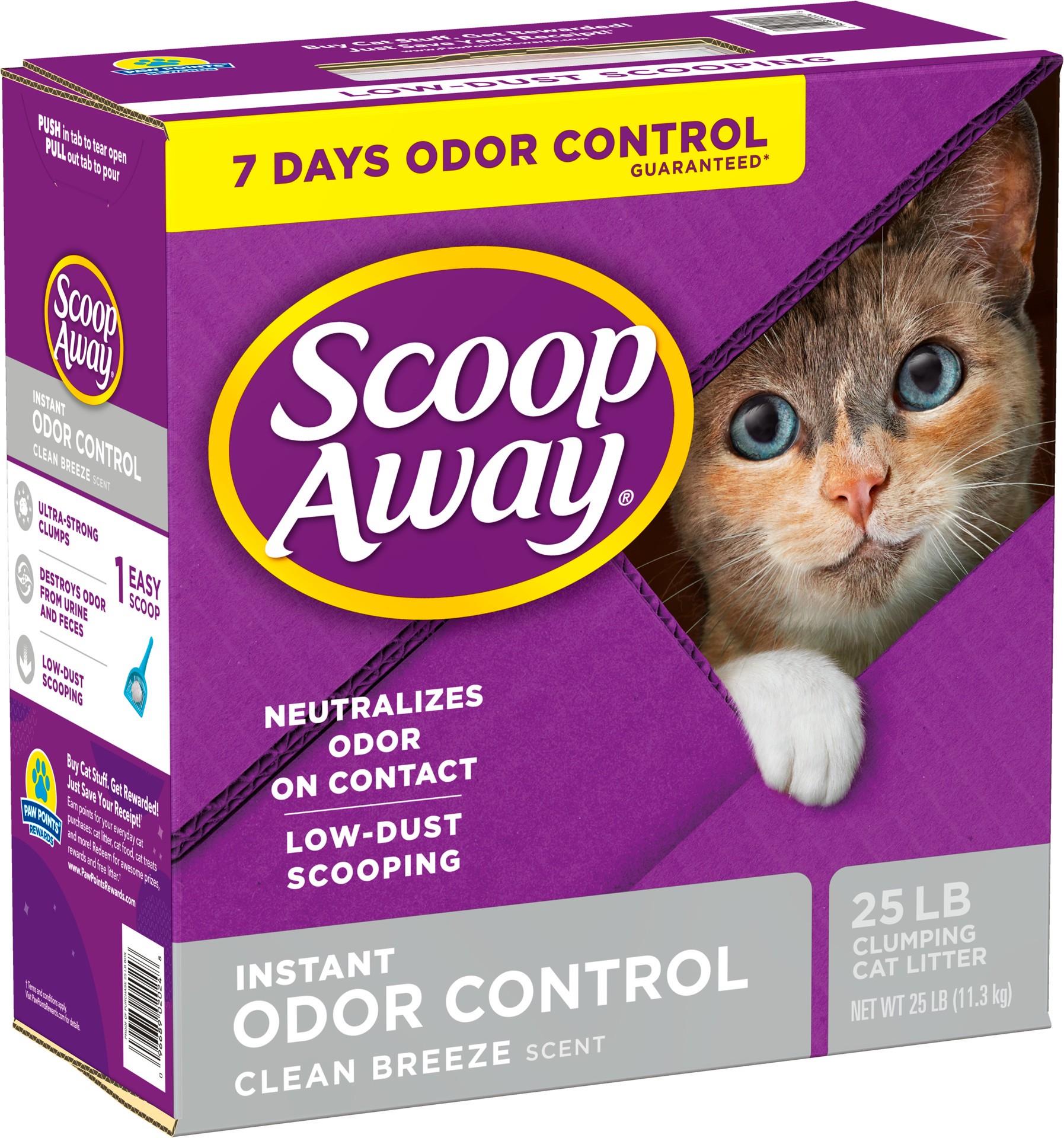 slide 4 of 5, Scoop Away Extra Strength Scented Cat Litter, 25 lb