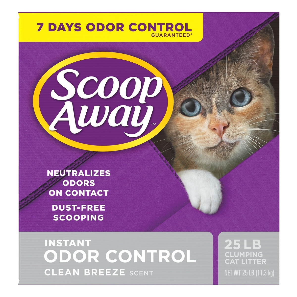 slide 1 of 5, Scoop Away Extra Strength Scented Cat Litter, 25 lb