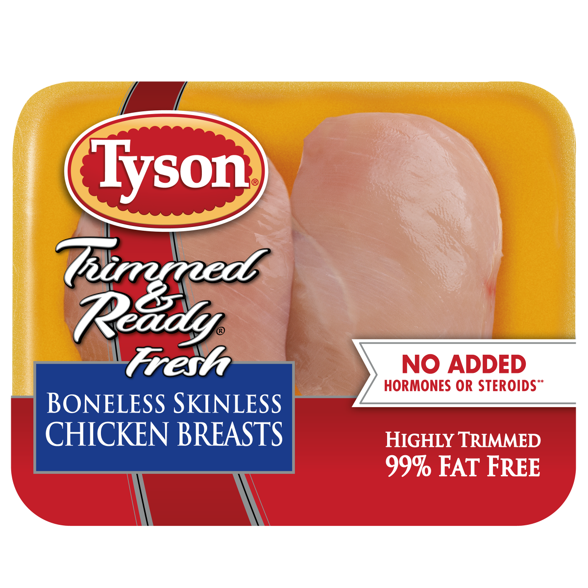 slide 1 of 17, Tyson Trimmed & Ready Boneless Skinless Chicken Breasts, per lb