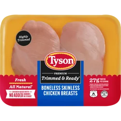 Tyson Trimmed & Ready Boneless Skinless Chicken Breasts
