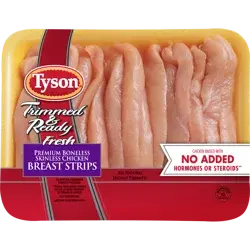 Tyson Trimmed & Ready Fresh Premium Boneless Skinless Chicken Breast Strips