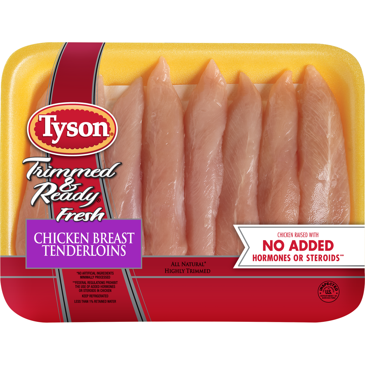 slide 1 of 25, Tyson Trimmed & Ready Fresh Chicken Breast Tenderloins, per lb