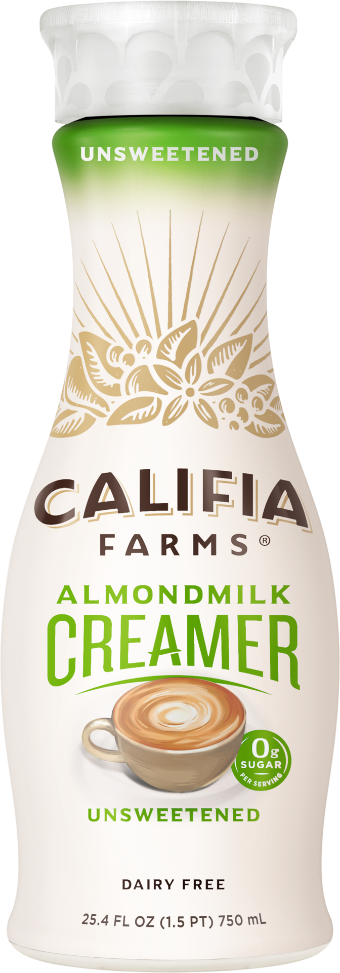 slide 1 of 1, Califia Farms Farms Unsweetened Almondmilk Creamer, 25.4 oz