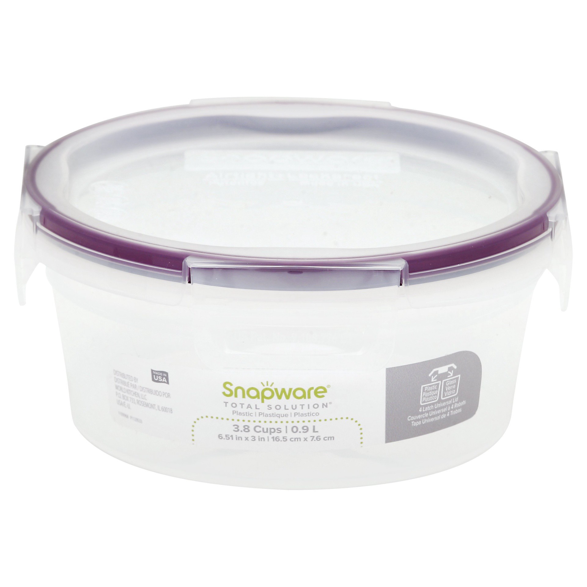 slide 1 of 1, Snapware Light Clear Food Storage Container, 3.8 cups