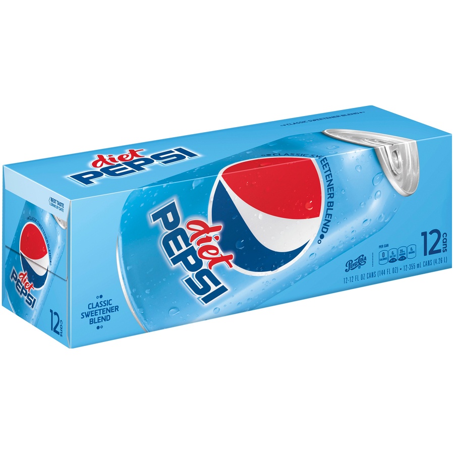 slide 2 of 3, Diet Pepsi Classic Sweetener Blend - 12 ct; 12 fl oz, 12 ct; 12 fl oz