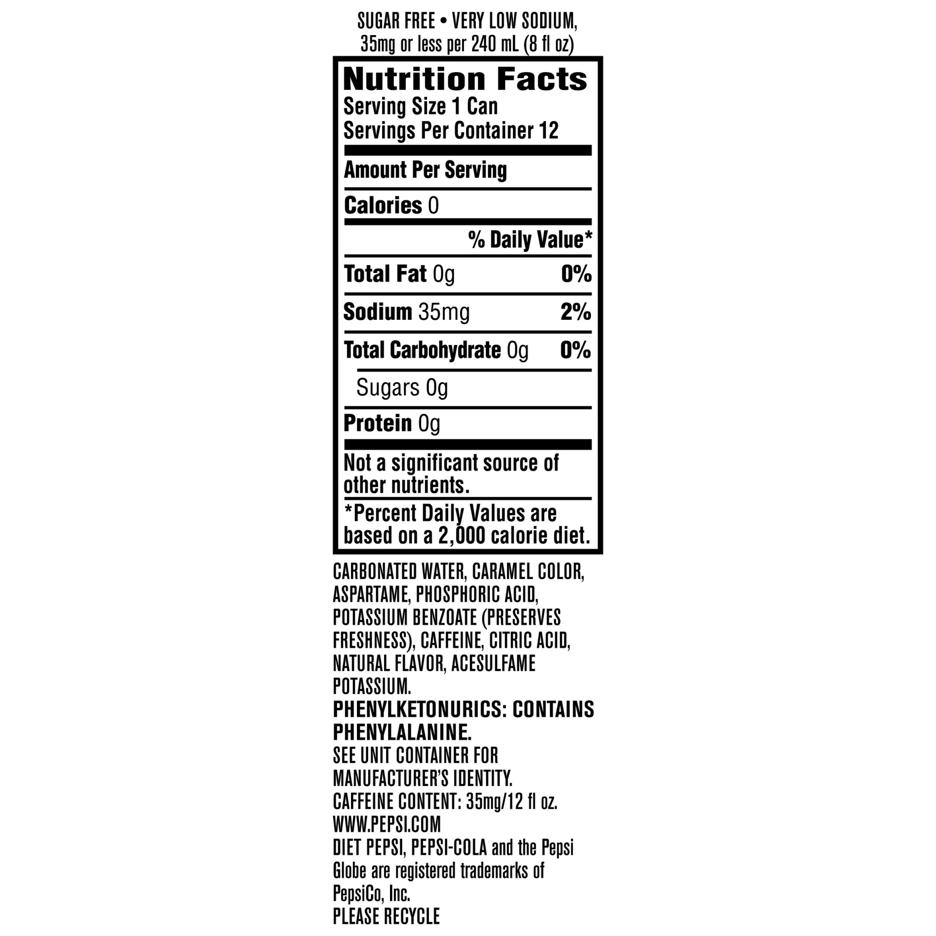 slide 3 of 3, Diet Pepsi Classic Sweetener Blend - 12 ct; 12 fl oz, 12 ct; 12 fl oz