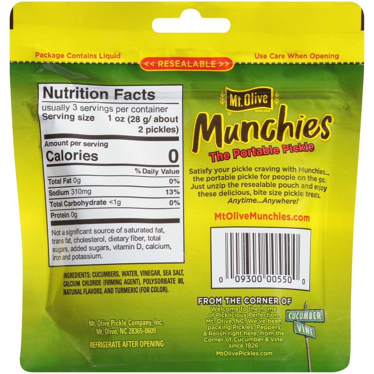 slide 3 of 3, Mt. Olive Munchies Kosher Petite Dills 4.8 fl. oz. Pouch, 4.80 fl oz