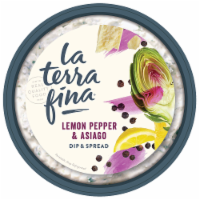 slide 1 of 1, La Terra Fina Lemon Pepper & Asiago Dip & Spread, 10 oz