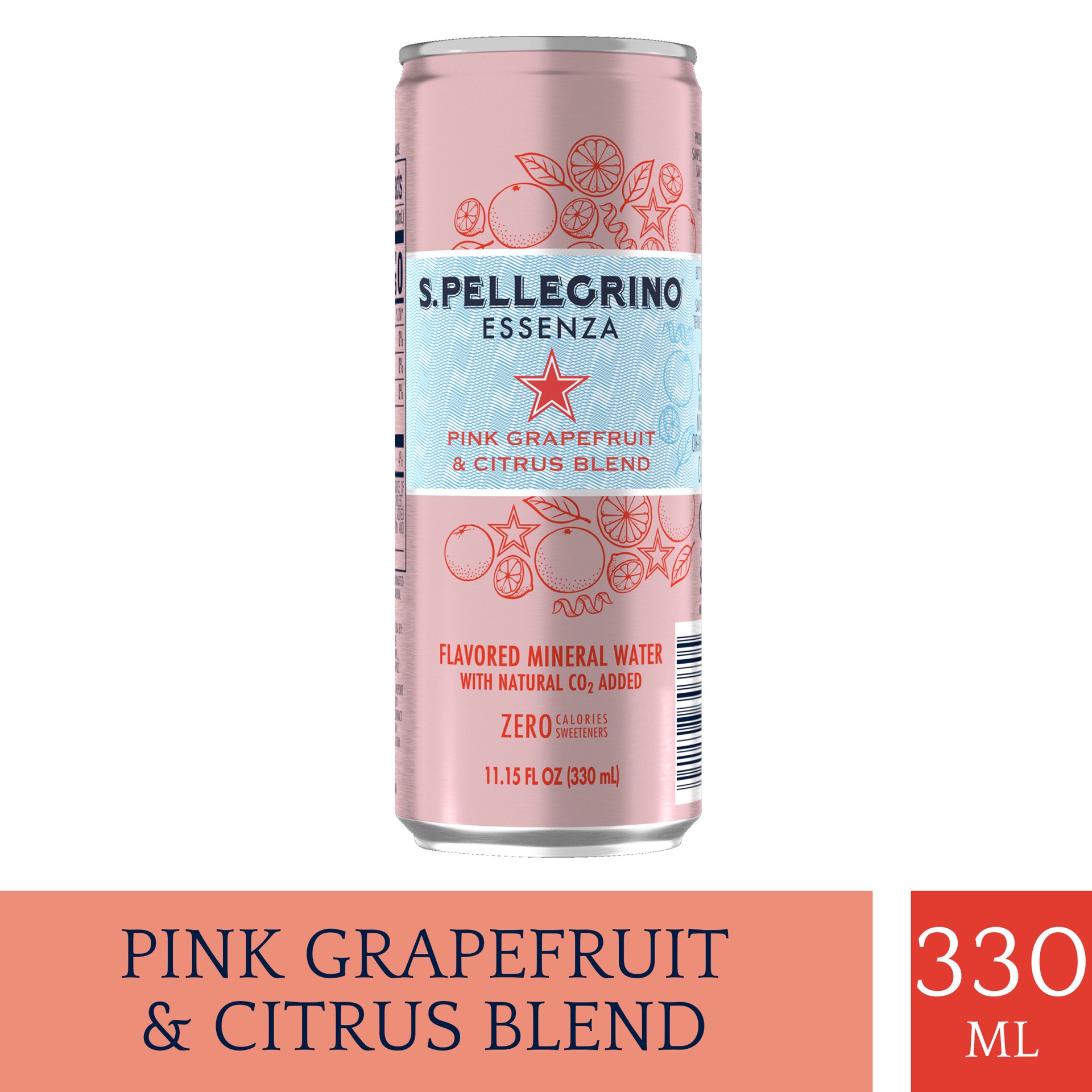 slide 1 of 3, San Pellegrino Mineral Water, Pink Grapefruit & Citrus Blend, 11.15 fl oz