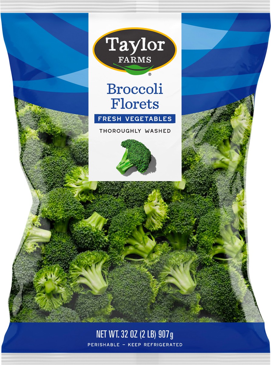 slide 3 of 3, Taylor Farms Broccoli Florets, 32 oz