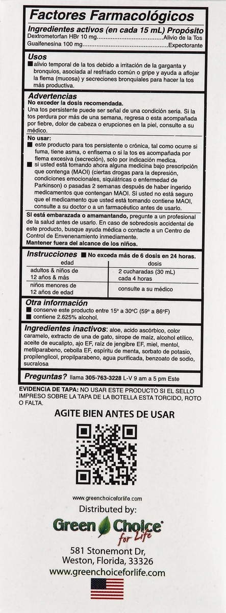 slide 2 of 5, Green Choice for Life Tussin DM 6 oz, 1 ct