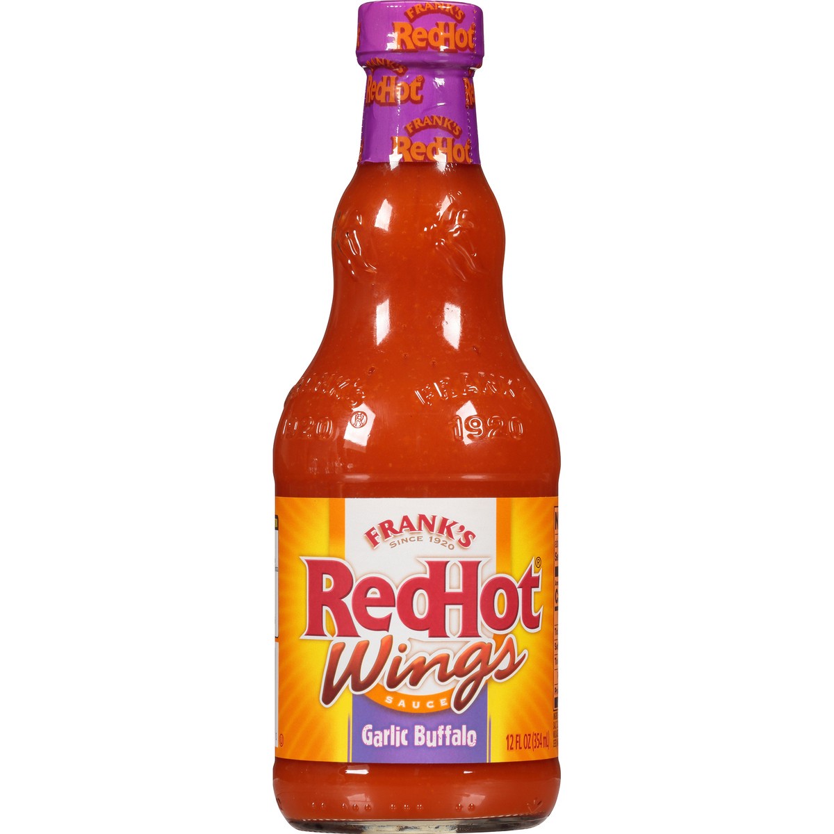 slide 5 of 7, Frank's RedHot Garlic Buffalo Wings Hot Sauce, 12 fl oz, 12 fl oz