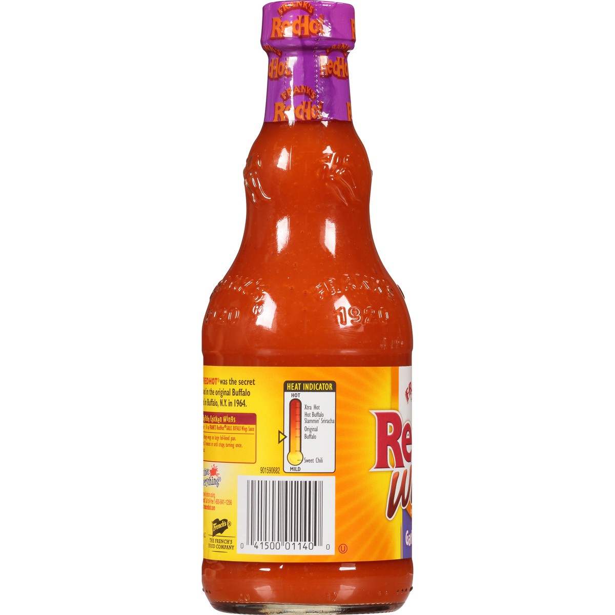 slide 4 of 7, Frank's RedHot Garlic Buffalo Wings Hot Sauce, 12 fl oz, 12 fl oz