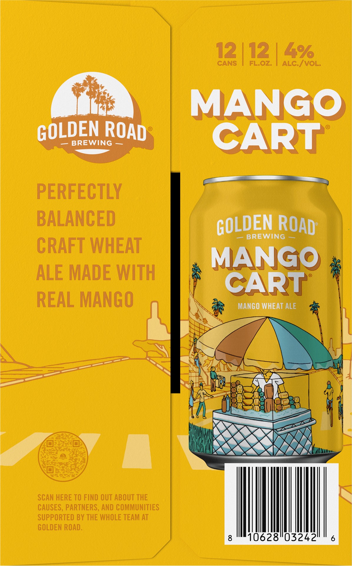 slide 6 of 6, Golden Road Mango Cart Beer 12 - 12 fl oz Cans, 12 ct