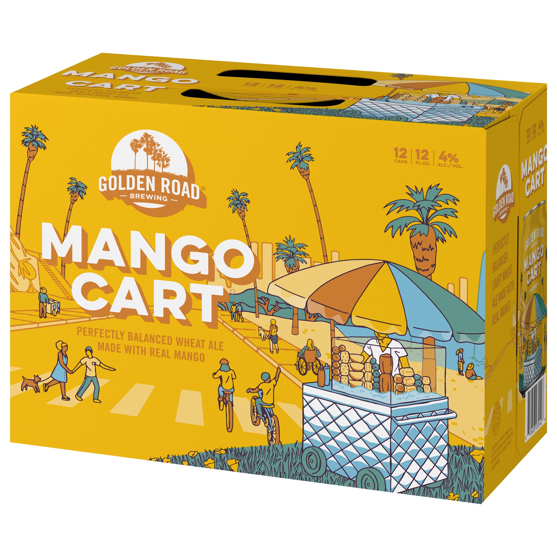 slide 4 of 6, Golden Road Mango Cart Beer 12 - 12 fl oz Cans, 12 ct