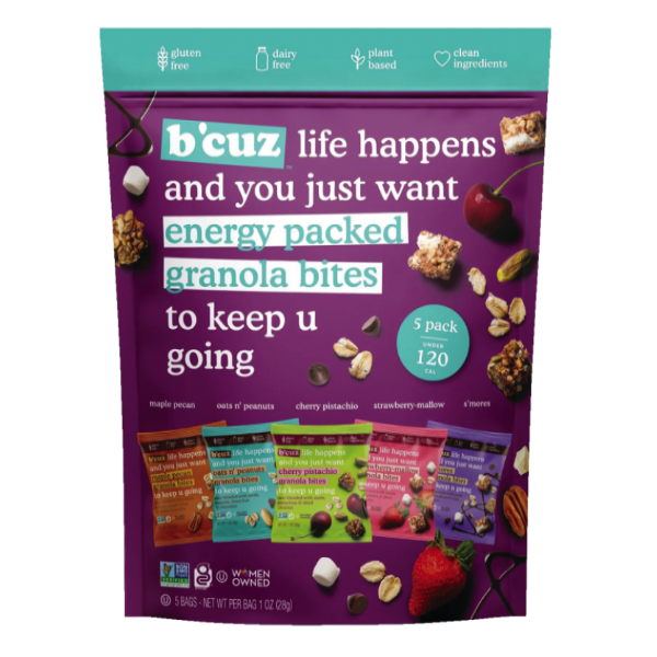 slide 1 of 1, Bcuz Snacks Variety Pack Granola Bites, 5 oz