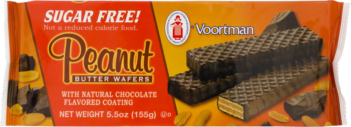 slide 8 of 9, Voortman Bakery Chocolate Coated Peanut Butter Wafers Cookies, 5.5 oz