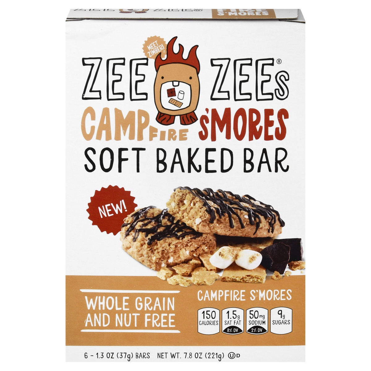 slide 1 of 1, Zee Zees Campfire S'mores Soft Baked Bar - 6ct/7.8oz, 6 ct; 7.8 oz