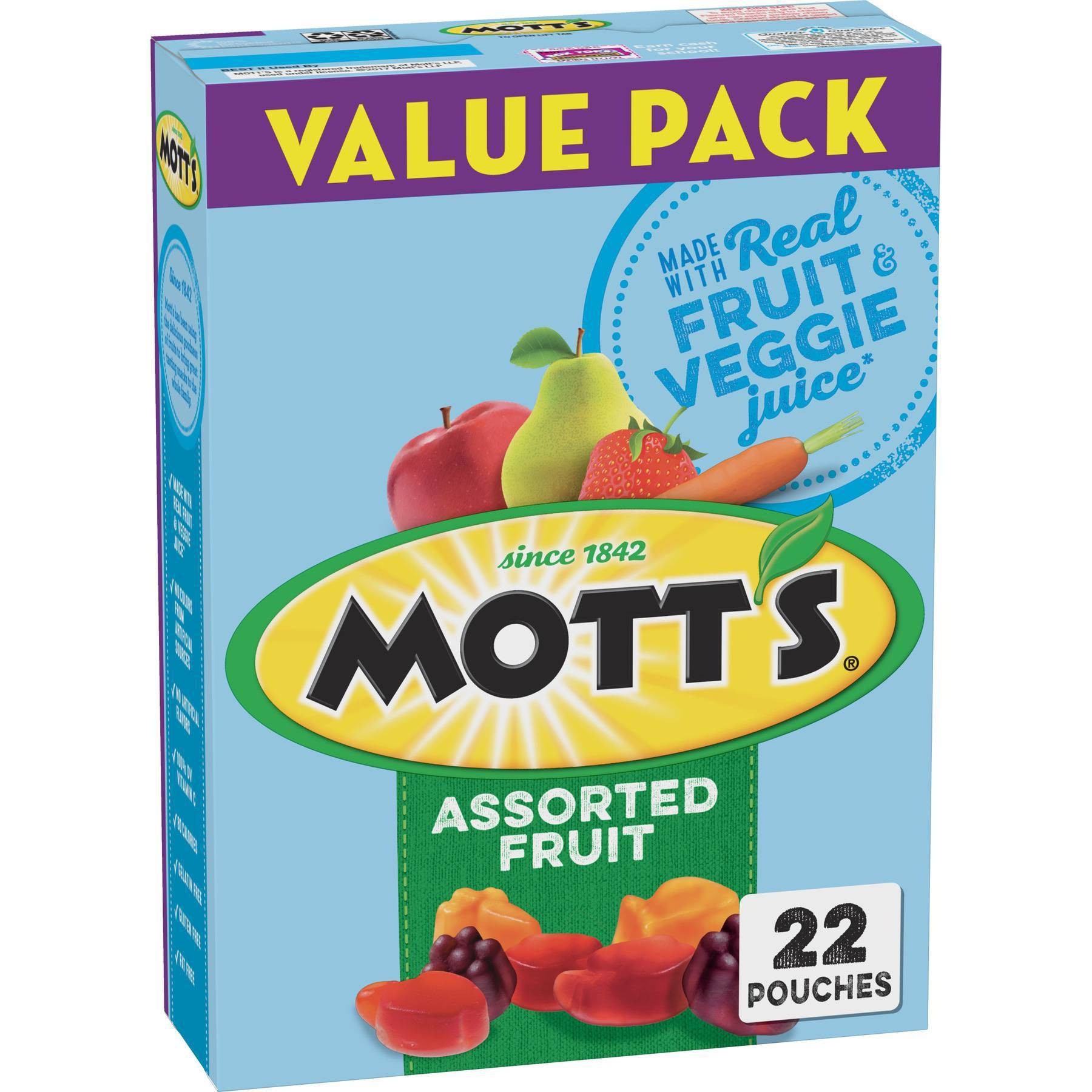slide 1 of 3, Mott's Assorted Fruit Snacks Value Pack, 22 ct