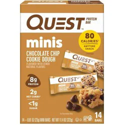 Quest Protein Bar, Chocolate Chip Cookie Dough, Minis