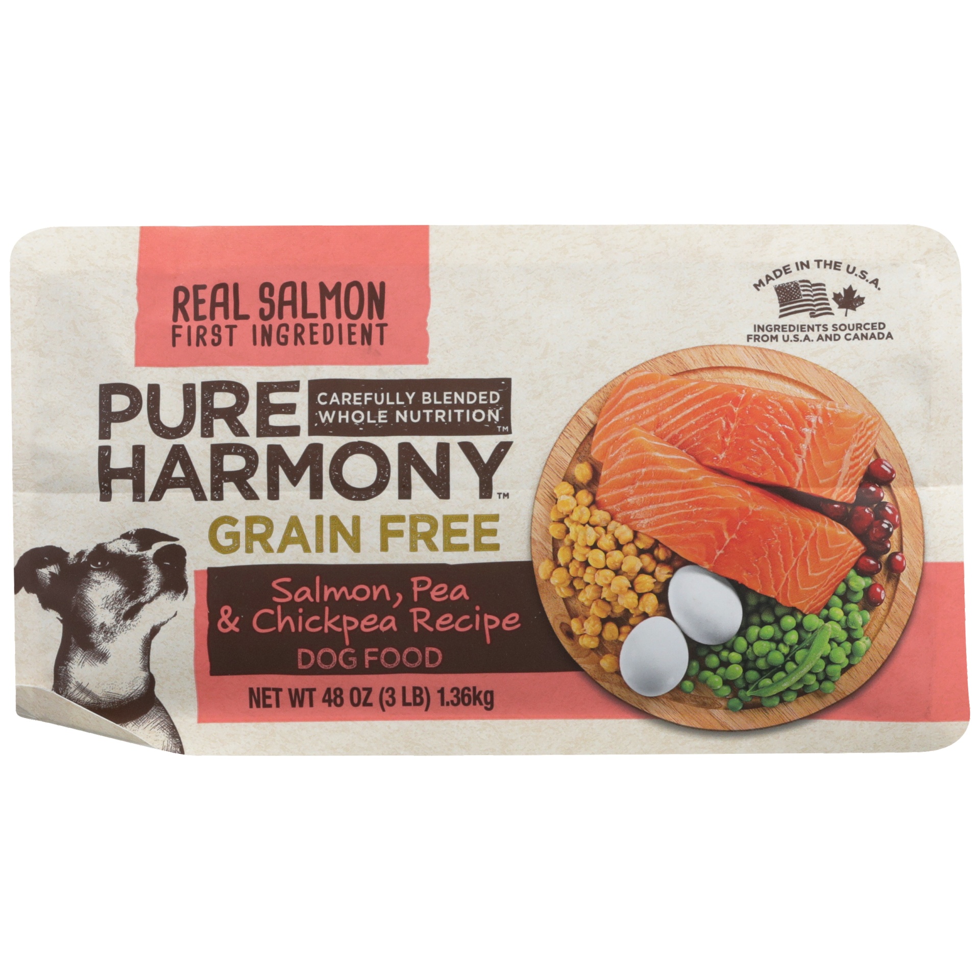 Pure Harmony Grain Free Salmon Pea Chickpea Recipe Dry Dog Food 3.5 lb