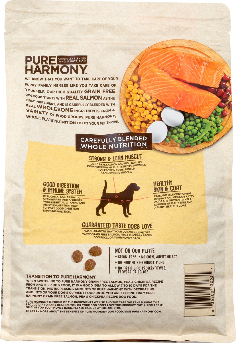 slide 4 of 9, Pure Harmony Grain Free Super Premium Salmon, Pea & Chickpea Recipe Dog Food 48 oz, 48 oz