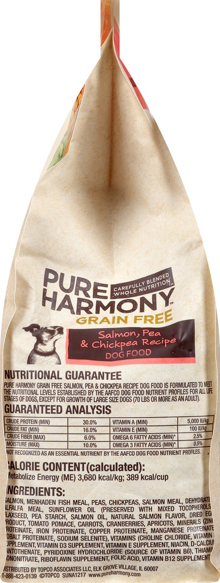 slide 5 of 9, Pure Harmony Grain Free Super Premium Salmon, Pea & Chickpea Recipe Dog Food 48 oz, 48 oz