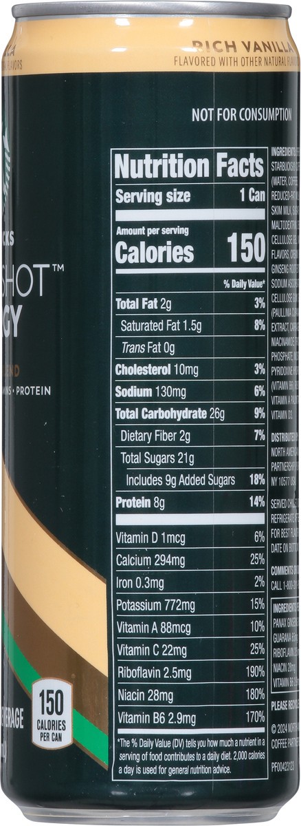 slide 12 of 15, Starbucks Tripleshot Energy Coffee Beverage Rich Vanilla - 11 fl oz, 11 fl oz