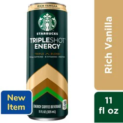 Starbucks Tripleshot Energy Coffee Beverage Rich Vanilla - 11 fl oz