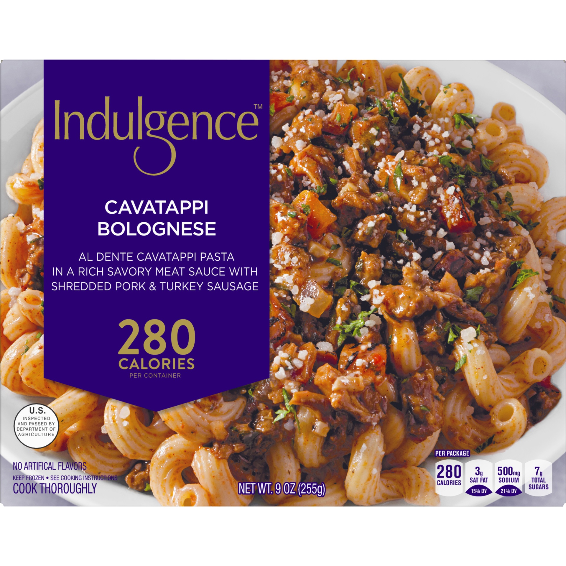 slide 4 of 6, Indulgence Cavatappi Bolognese, 9 oz