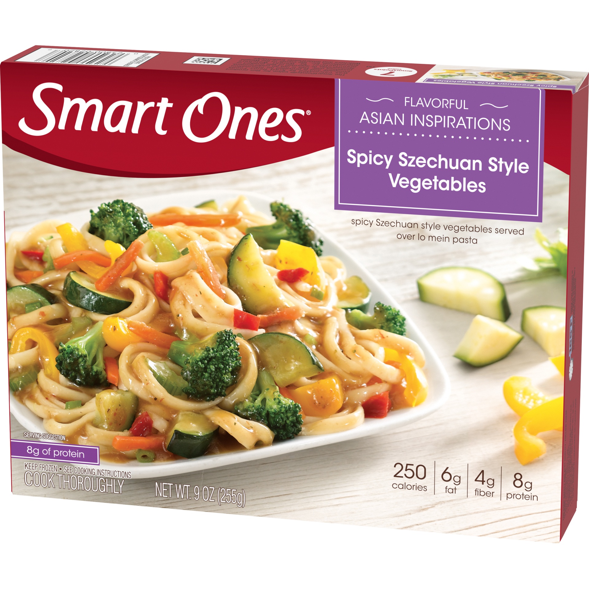 slide 3 of 6, Smart Ones Flavorful Asian Inspirations Spicy Szechuan Style Vegetables 9 oz Box, 9 oz