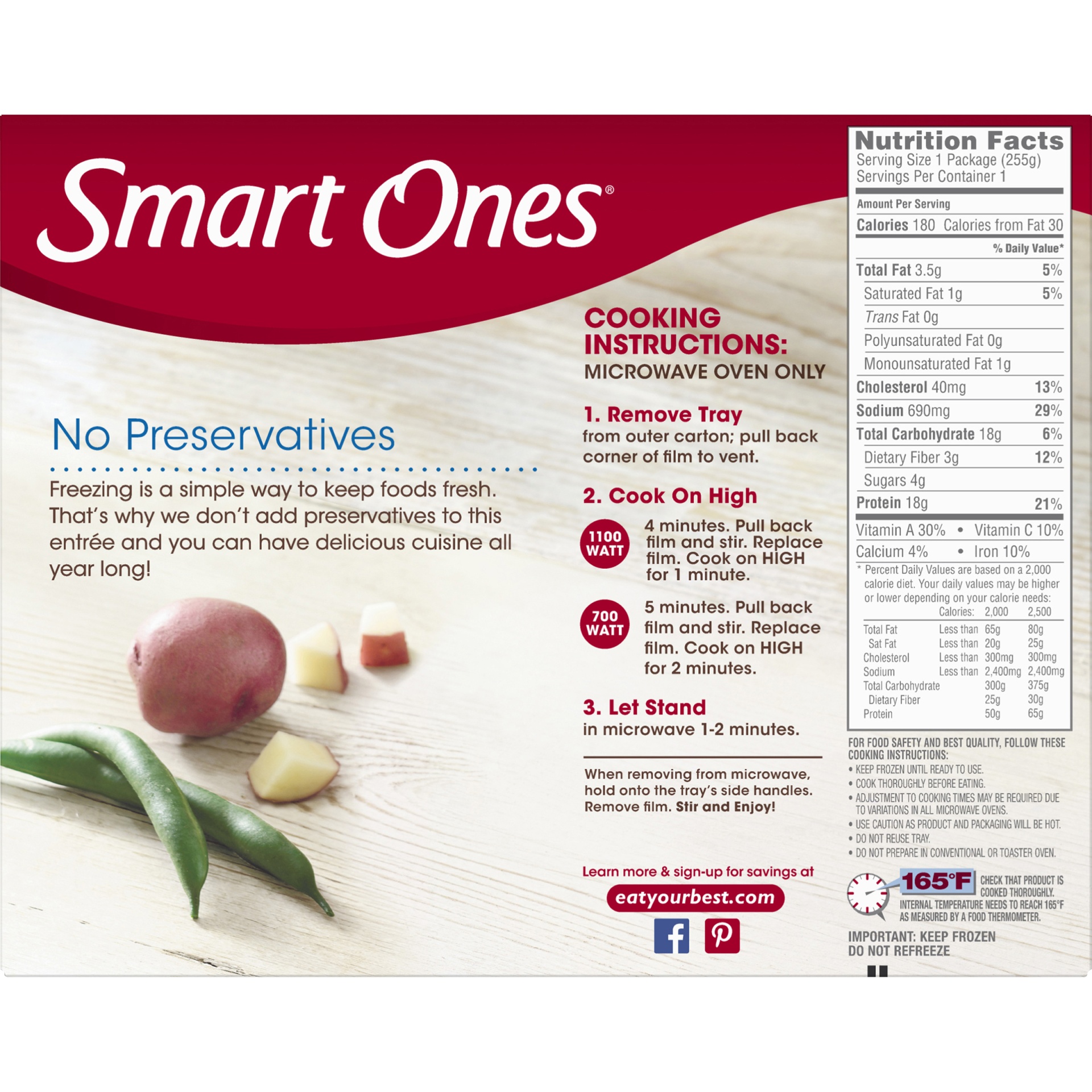 slide 4 of 9, Smart Ones Homestyle Beef Pot Roast with Carrots, Onions, Potatoes, Green Beans & Gravy Frozen Meal, 9 oz