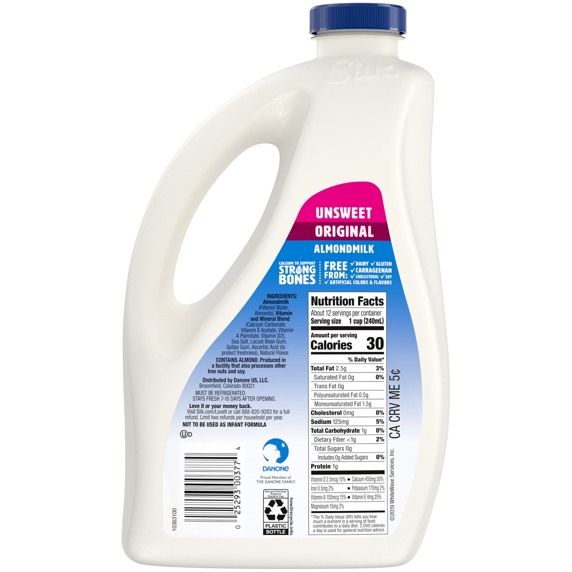 slide 3 of 9, Silk Unsweetened Almond Milk, 96 fl oz