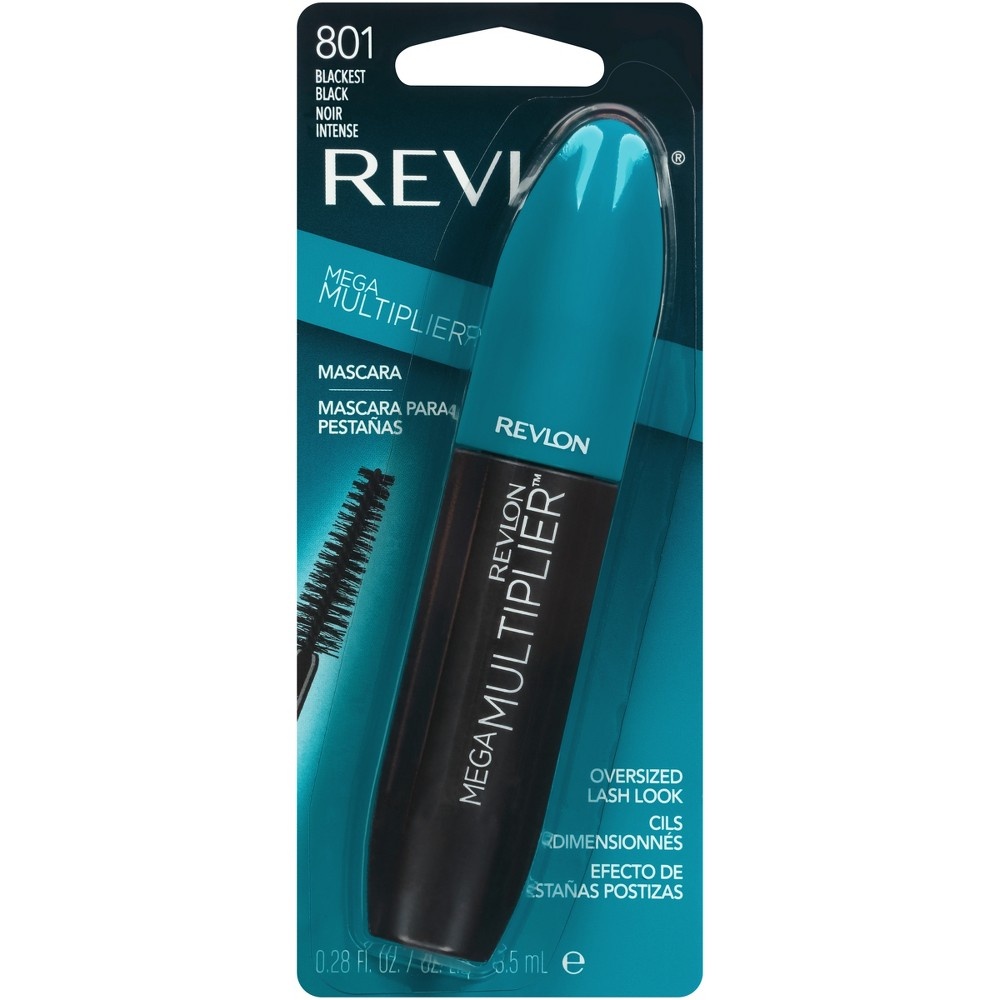 slide 3 of 4, Revlon Mega Multiplier Mascara - 801 Blackest Black, 0.28 fl oz